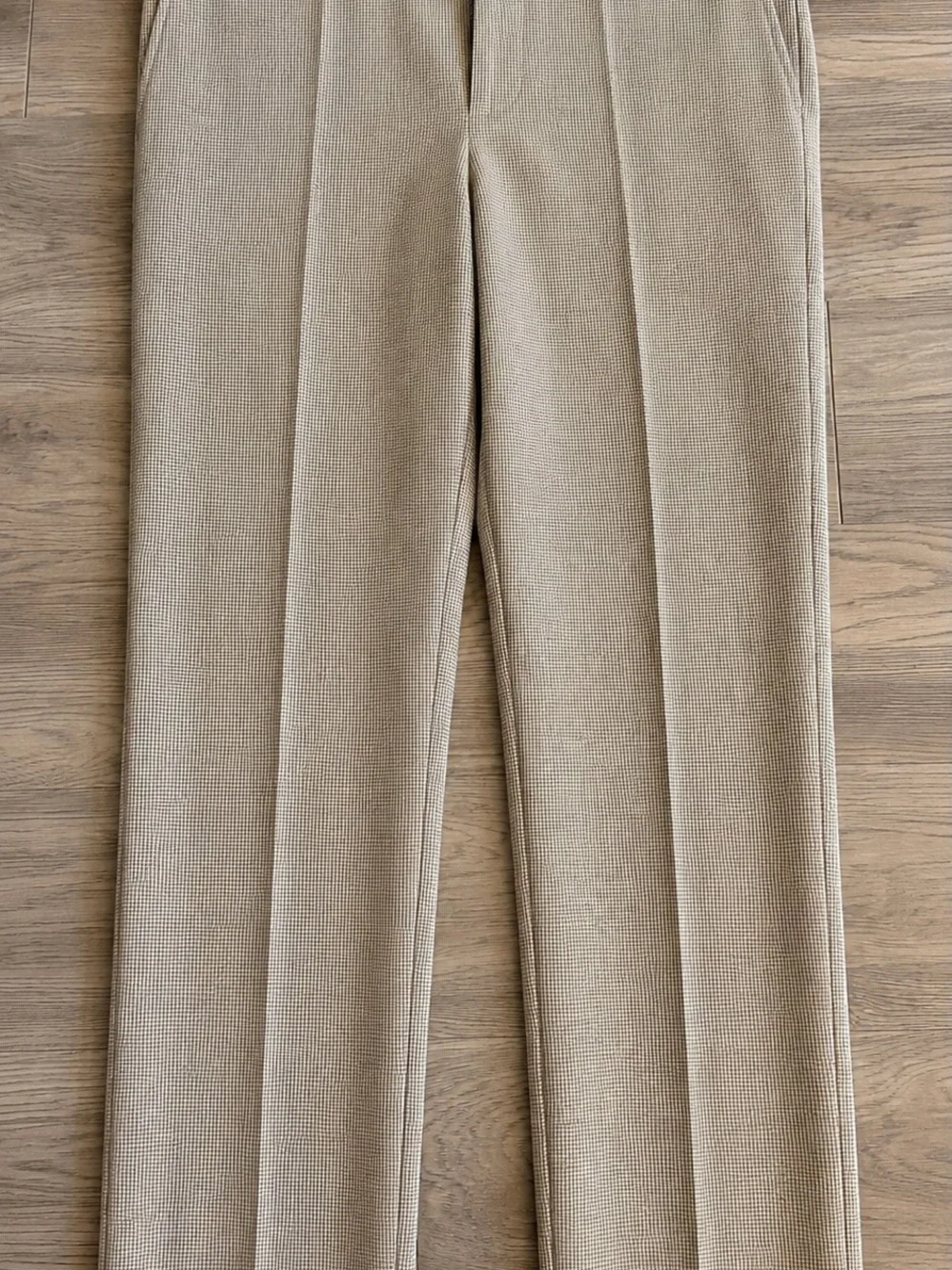 Hickey Freeman Men’s 34 Dress Pants Silk Linen Wool Made in Italy Tan Check